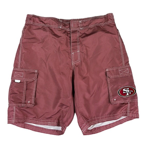 NFL Team Apparel SF 49ers Red Swim Trunks‎ Size Large - Picture 1 of 4
